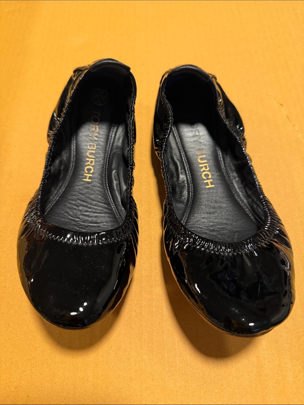 Tory Burch Black Patent Leather Ballet Flats
